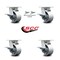 Service Caster 4 Inch Kingpinless Semi Steel Wheel Caster Brakes 2 Swivel Locks SCC, 4PK SCC-KP30S420-SSR-SLB-BSL-2-SLB-2 - alternate 2